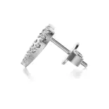 Kolczyki złote serduszka z białego złota AJK_004